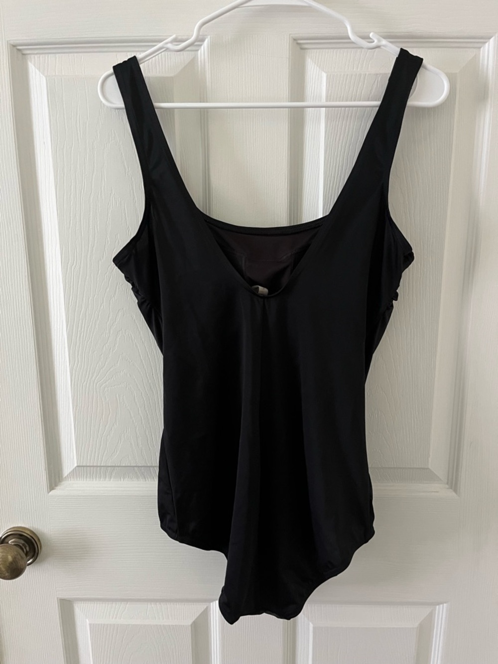 Lands' End Black One-Piece Swimsuit with Scoop Neck - Picture 2 of 5